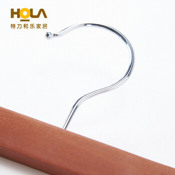 HOLA特力和乐 HOLAhome仿古木色裤架家用晾衣架衣撑三入装原特力屋