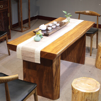 极木 茶桌 实木茶桌椅组合客厅功夫茶桌现代简约原木板式茶桌茶台 新