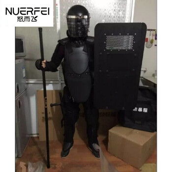 警察服装男硬质防暴防刺服 保安防暴盔甲服防爆服套装 黑色阻燃防暴