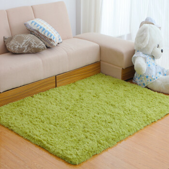 大奇 地垫地毯客厅茶几进门防滑垫脚垫 草绿色 80*160cm