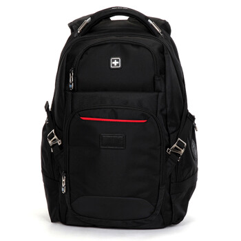 瑞世（SUISSEWIN）简约双肩包 大容量休闲包 商务旅行电脑包 时尚背包 SN9938黑色