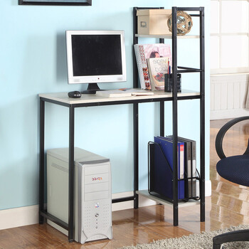 生活诚品简适书桌椅套装(附书架)住宅家具书桌