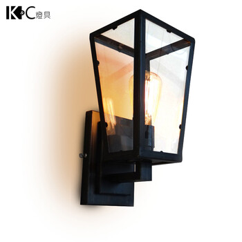 KC灯具阳台酒吧咖啡厅走廊卧室灯美式乡村复古壁灯装饰灯KC-B3251 KC-B3860-1含烟火灯泡