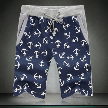 2014夏季鱼钩图案潮男大码<em>短裤</em> 男士加肥<em>加大</em>