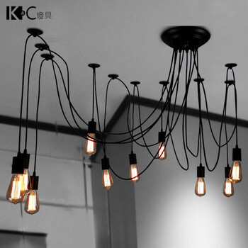 【kc<em>灯具</em>】loft复古创意怀旧<em>天女散花吊灯</em>客厅
