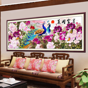 尚世纪3d十字绣客厅大画 货到付款十字绣3d 钻石画圆钻|锦绣春光富贵图 特价 2米满绣印花高端CXC线