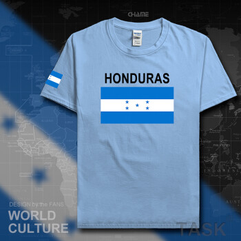 洪都拉斯honduras 足球t恤短袖男队服运动球迷衫国家队队潮02 短袖浅