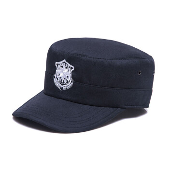 保安帽子男jc鸭舌帽警黑色帽子单位执勤帽保安服帽子黑色保安帽绣字款