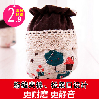 
                                        一朵 加厚布艺椅子脚垫 椅子腿套凳子椅子脚套保护垫防滑防噪音桌椅脚套椅脚套桌脚垫凳脚套 黄色花纹脚套4个装                