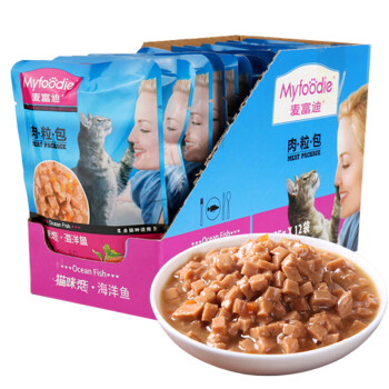 麦富迪肉粒包猫85g*12袋猫零食猫湿粮猫咪罐头整箱特价 混合鱼