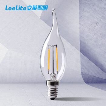 立莱 led灯泡e27大螺口烛球泡e14led拉尾蜡烛灯泡 2.5W拉尾