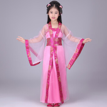 约图 儿童古装连衣裙装汉服公主贵妃小女孩影楼六一表演写真舞蹈演出