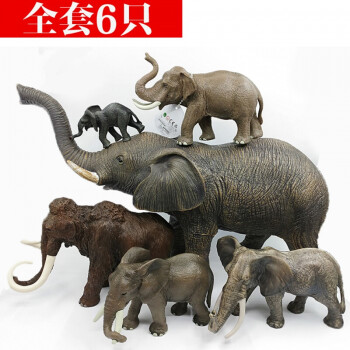 软胶大象玩具仿真大象模型长毛象模型动物玩具猛犸象非洲象亚洲象