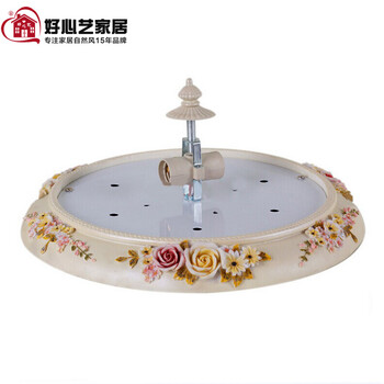 好心艺欧式田园灯具灯饰 led吸顶灯 卧室客厅灯现代简约 阳台灯玄关装饰灯玫瑰花