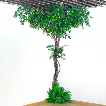 仿真树枝树叶竹子假树枯藤装饰树藤山藤叶子客厅藤蔓大型植物绿植图片