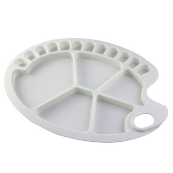 【全网低价】芬尚 ms1502 美术用品调色盘/水彩水粉丙烯颜料调色碟/调色板/油画椭圆5格调色盒/考试礼物