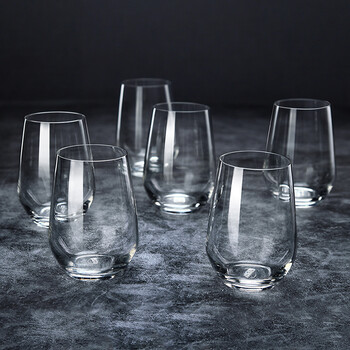 Ocean进口耐热玻璃杯子家用水杯牛奶茶杯果汁杯烈酒杯370ml六只装