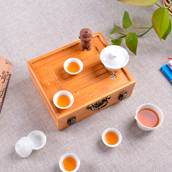 
                                        茗匠 迷你小号旅行竹茶盘功夫竹制茶海茶台 排水式工夫茶具套装 不含杯                