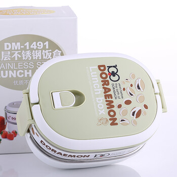 
                                        哆啦A梦 保温双层不锈钢饭盒儿童小学生密封手提可爱便当盒1400ML                