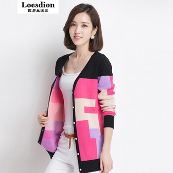 露易丝迪奥正品新款羊毛<em>淑女</em>小<em>开衫</em>针织衫韩版