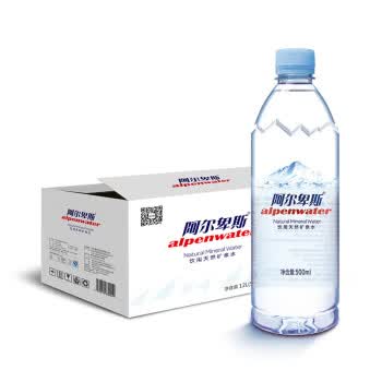 阿尔卑斯 alpenwater 饮用天然矿泉水500ml*24瓶 整箱