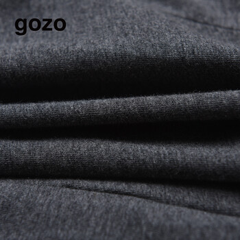 gozo  秋季新款  打底裤  清新印花由脚边蔓延  GC4A301500 深灰色 L