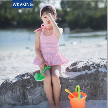 king儿童洋气时尚泳衣潮女童分体中大童泳装公主裙式度假女宝宝比基尼