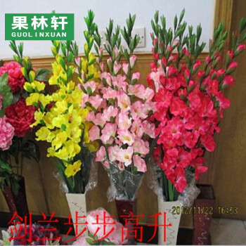 果林轩假花剑兰装饰花仿真花落地花艺客厅房间插花干花兰花绢花批发