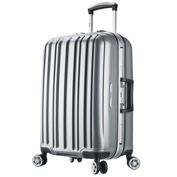 宾豪BINHAO箱包绚丽防刮铝框拉杆箱旅行箱行李箱991549KA28寸银色