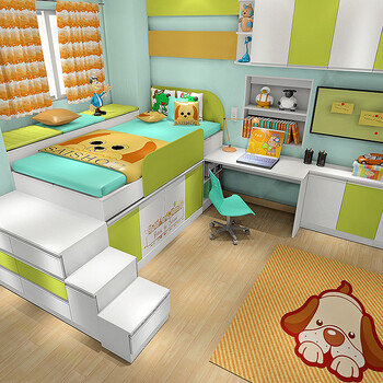 尚品宅配 卧室家具 床 儿童组合床定制 榻榻米