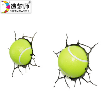 
                                        造梦师现代卧室灯具楼梯过道美式创意圆球壁灯LED灯儿童房小夜灯 黄色                
