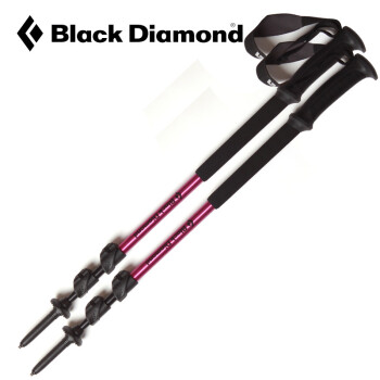 美国Black Diamod黑钻登山徒步越野超轻铝三节可伸超轻便携式 BD登山杖 112188两根