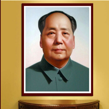 钻石画满钻人物点贴钻十字绣伟人像头像中堂画砖石秀