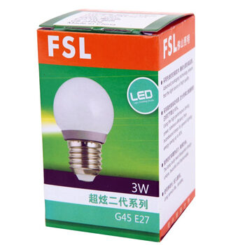 
                                        FSL佛山照明 led灯泡e27灯泡大螺口节能灯泡套装 超炫3W E27 5支装 黄光                