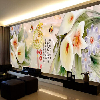
                                        K-S十字绣客厅新款大幅精准印花家和万事兴富贵玉兰百合花花开富贵系列 4股绣 棉线加大版 全绣 绣布尺寸230x85厘米                