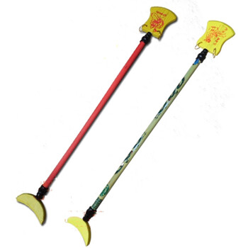 金箍棒玩具 西游记木质玩耍兵器套装儿童玩具 彩色月牙铲67cm