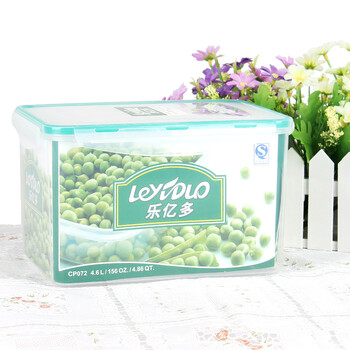 
                                        乐亿多大容量保鲜盒塑料收纳盒密封防虫米桶箱4.6L                