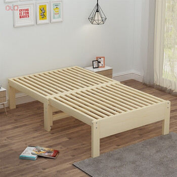 多功能沙发床实木抽拉床简约现代小户型伸缩榻榻米拼接床定制 a款圆弧