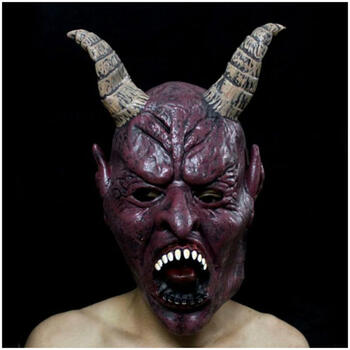 万圣节面具化妆舞会恐怖鬼脸带发恐怖鬼整人恐