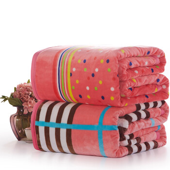 DDH 加厚云貂绒毛毯 幸福圈点 多色可选 150cm*200cm 59元包邮(99-40)