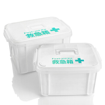 
                                                            FaSoLa急救箱 家庭医药箱家用 收纳箱出诊箱 大号  塑料整理箱 透明加大号                