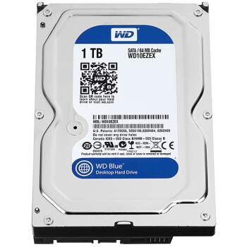 西部数据(WD)蓝盘 1TB SATA6Gb/s 7200转64M 台式机硬盘(WD10EZEX)