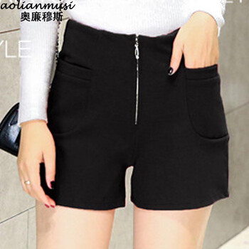 奥廉穆斯 <em>2015</em>毛呢<em>短裤</em>女装<em>秋冬新款</em>中高腰时
