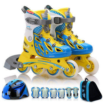 米高m-cro溜冰鞋 可调儿童透气轮滑鞋 901套装