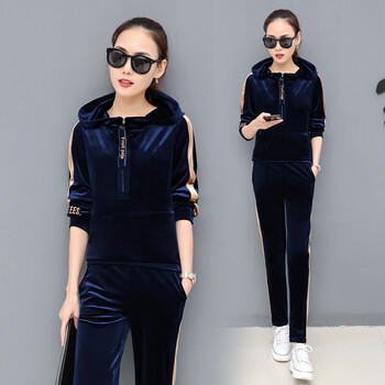 套装女 2018新款女士春秋装韩版时尚长袖套头卫衣运动装大码跑步修身