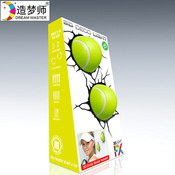 
                                        造梦师现代卧室灯具楼梯过道美式创意圆球壁灯LED灯儿童房小夜灯 黄色                