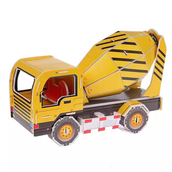 儿童早教益智玩具3-6-8岁男孩女孩diy手工拼插模型飞机汽车工程车模型