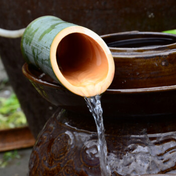 简单竹流水 竹筒流水 小号6~8厘米 长20厘米