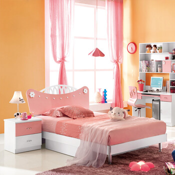 点点<em>芳华 女生</em>花花板式床 储物高箱儿童床 女孩