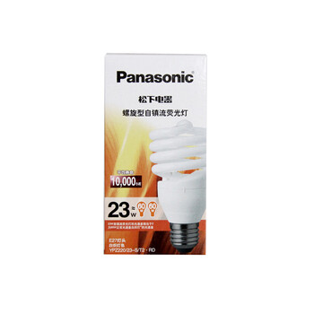 Panasonic/松下 螺旋型自镇流荧光灯节能灯(23W E27灯头 日光色/白炽灯色) 23W/E27白炽灯色-黄光